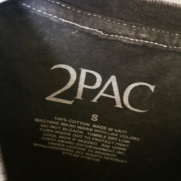 NEW 2Pac Rap Tee All Eyez On Me T Shirt Stone Wash Tour Concert Music Small S - Picture 10 of 10